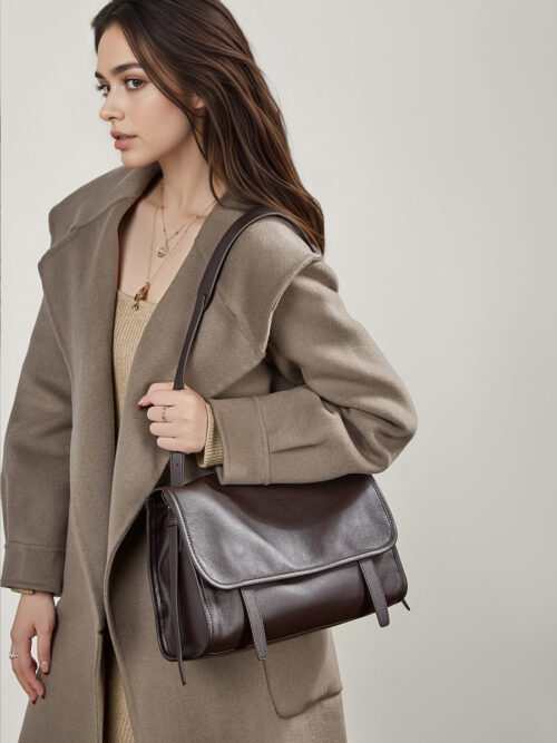 Head Calfskin Bag Niche Vintage Backpack Tote Commuter Loose Leather Single Shoulder Crossbody Handbag Messenger Bag