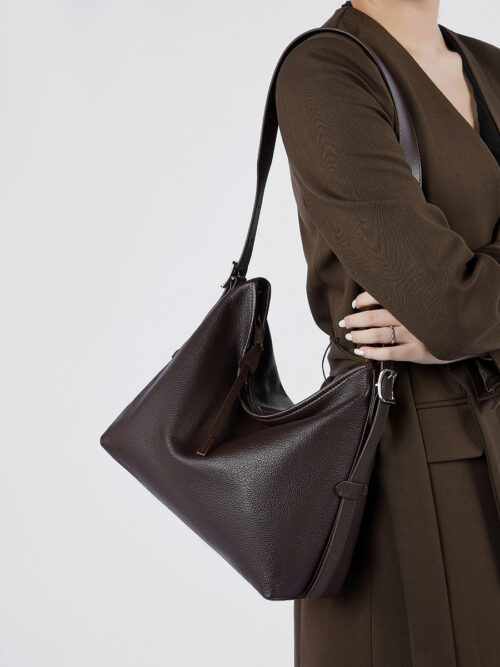 Genuine Leather Women's Handbags: Large-Capacity Practical Tote Bags, Luxurious Niche Shoulder Bags, and Fashionable Crossbody Bags